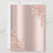 Invitation Rose Gold Chic Robe Argent 18e anniversaire (Dos)