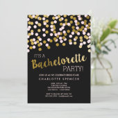 Invitation Rose | Gold Confetti Bachelorte (Debout devant)