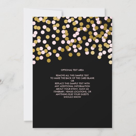 Invitation Rose | Gold Confetti Bachelorte (Dos)