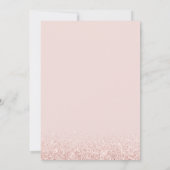 Invitation Rose Gold Confetti Fard Rose Moderne Enterrement d (Dos)
