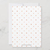 Invitation Rose Gold Confetti Fête de Noël moderne (Dos)