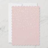 Invitation Rose Gold Confetti Pieds bébé fille QR CODE (Dos)