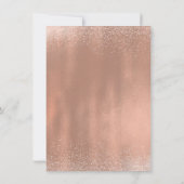 Invitation Rose Gold Copper Parties scintillant nuptiale étin (Dos)
