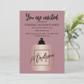Invitation Rose Gold Custom Perfume Exchange Party (Debout devant)