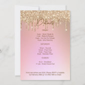 Invitation Rose Gold Dernière Disco Enterrement de Vie de Cél (Dos)