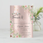 Invitation Rose Gold Drives Rose Brunch & Bubbly (Debout devant)