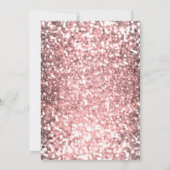 Invitation Rose Gold Éclairage Parties scintillant Sparkly Sw (Dos)