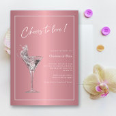 Invitation Rose Gold Elegance ! Salutations Pour Aimer La Fêt