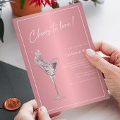 Invitation Rose Gold Elegance ! Salutations Pour Aimer La Fêt