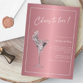 Invitation Rose Gold Elegance ! Salutations Pour Aimer La Fêt