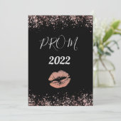 Invitation rose Gold et Black (Debout devant)