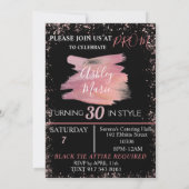 Invitation rose Gold et Black (Dos)