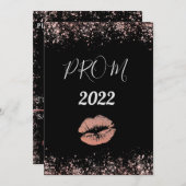 Invitation rose Gold et Black (Devant / Derrière)