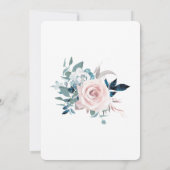 Invitation Rose Gold et Blue Fête des mariées Modèle (Dos)