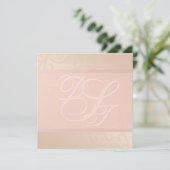 Invitation rose Gold et Blush Monogram (Debout devant)