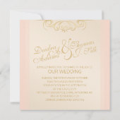 Invitation rose Gold et Blush Monogram (Dos)