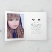 Invitation Rose Gold et Lilac Parties scintillant Princesse Q (Intérieur)