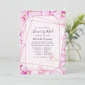 Invitation Rose Gold et rose bébé ou Fête des mariées par la (Debout devant)