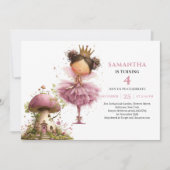 Invitation Rose Gold et Rose pour les 5 ans de la (Devant)