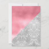 Invitation Rose Gold et Silver Sparkle Hen's Party (Dos)