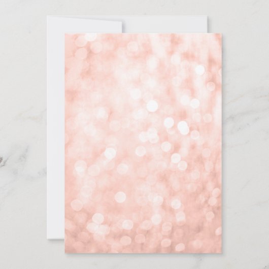 Invitation Rose Gold Faux Black Parties scintillant Lights Sw (Dos)