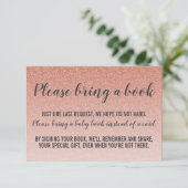 Invitation Rose Gold Faux Parties scintillant Baby shower App (Debout devant)