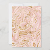 Invitation Rose Gold Faux Parties scintillant Marble Blush Fê (Dos)