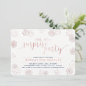 Invitation Rose Gold | Fête surprise d'anniversaire 50 ans mo (Debout devant)