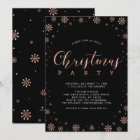 Rose Gold | Flocons de neige modernes pour une fêt
