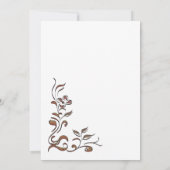 Invitation Rose Gold Floral Frontière 21ème anniversaire Dîne (Dos)