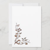 Invitation Rose Gold Floral Frontière 60e anniversaire Dîner  (Dos)