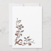 Invitation Rose Gold Floral Frontière Anniversaire Dîner Fête (Dos)