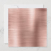 Invitation Rose Gold Foil Bonjour 40 Quarante Anniversaire Fê (Dos)