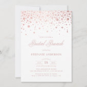 Invitation rose Gold Foil Confetti Bridal Brunch (Devant)
