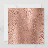 Invitation Rose Gold Foil Leopard Black Overlay 50e anniversa (Dos)