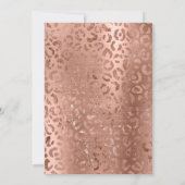 Invitation Rose Gold Foil Leopard Glam 21e anniversaire (Dos)