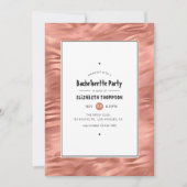 Invitation Rose Gold Foil Tiger Stripes Bachelorette (Devant)