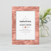 Invitation Rose Gold Foil Tiger Stripes Bachelorette (Debout devant)
