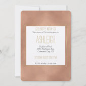 Invitation Rose Gold Glam Anniversaire (Devant)