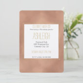 Invitation Rose Gold Glam Anniversaire (Debout devant)