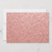 Invitation Rose Gold Glam Sweet 16 Anniversaire Script (Dos)