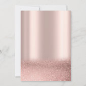 Invitation  Rose Gold Glitter Roses Crown 35th Birthday  (Dos)