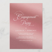 Invitation Rose Gold Gradient Modern Engagement Party (Devant)