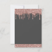 Invitation Rose Gold Grey Éperche Parties scintillant Tout âg (Dos)