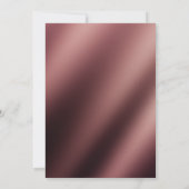 Invitation Rose Gold & Gris Foncé Célébrez avec nous (Dos)