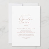 Invitation Rose Gold Idyllic Calligraphie Genre Revela Party (Devant)