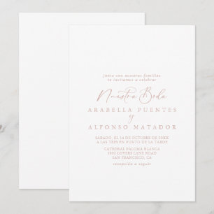 Invitation Rose Gold Idyllic Calligraphie Nuestra Boda