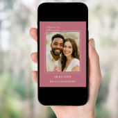 Invitation Rose gold ivory photo simpe modern luxury wedding