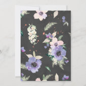 Invitation Rose Gold & Lavender Boho Photo Enregistrer la dat (Dos)