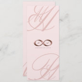 Invitation Rose Gold Love Infinity Hand Clasp Mariage Invitat (Devant / Derrière)